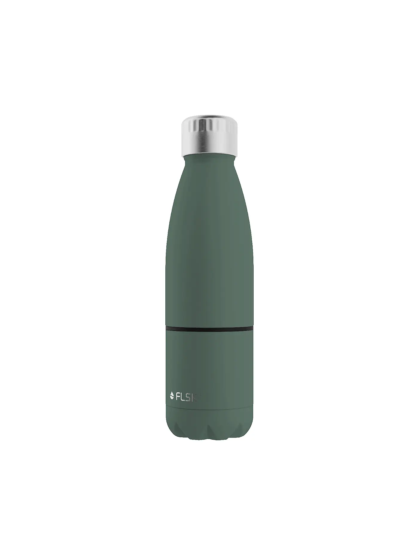 FLSK | Isolierflasche - Trinkflasche mit Becher 0,7l  Stainless | dunkelgrün